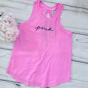 Pink By Victoria’s Secret Slit Open Back Tank Top Size Small